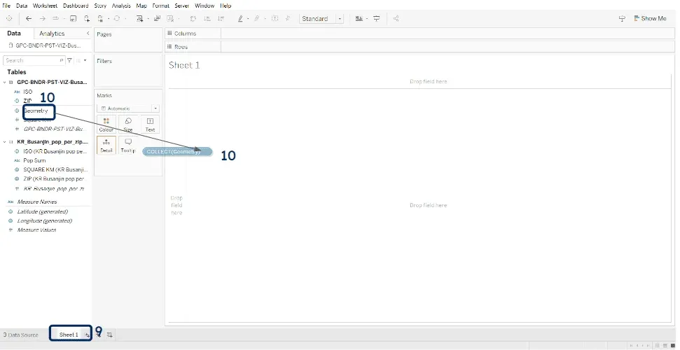 Access the worksheet
