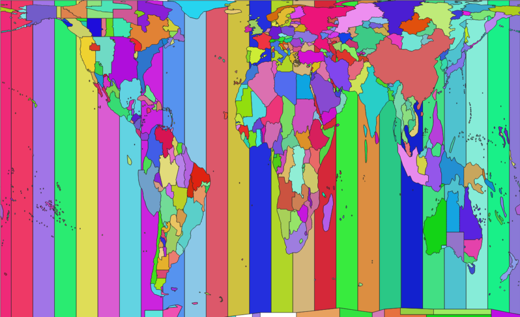 IANA World time zones map