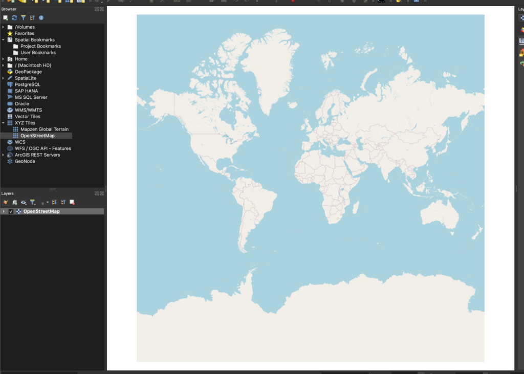 QGIS Open street map