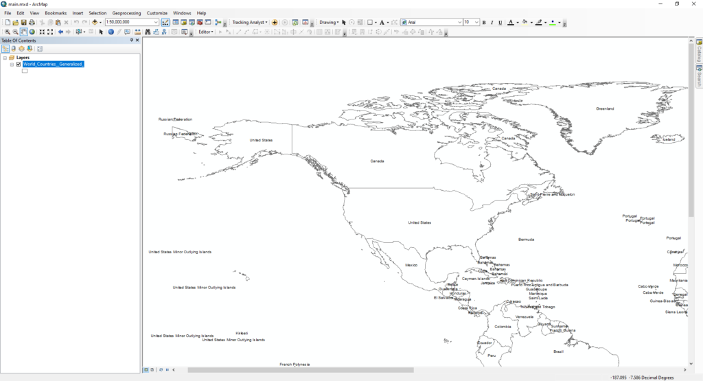 Screenshot of ArcMap