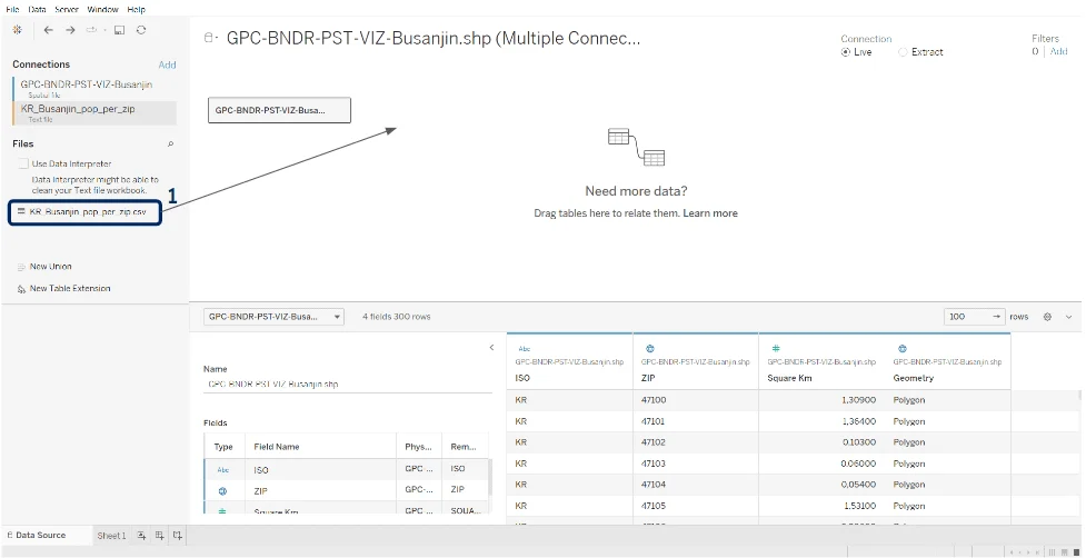 Upload files to tableau