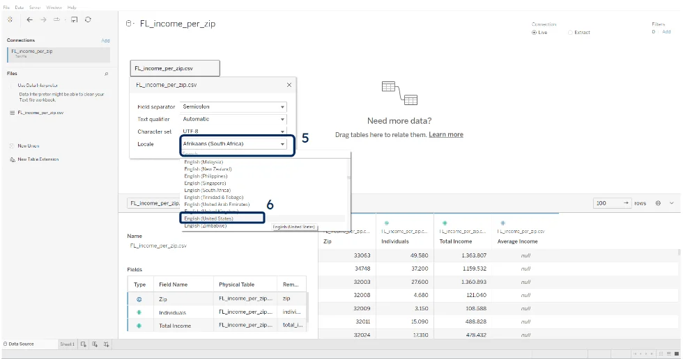 Data sources panel 2