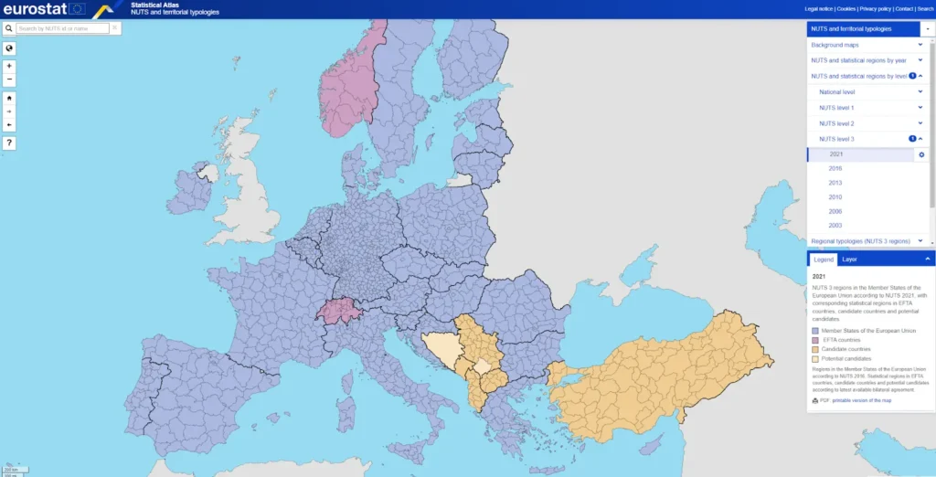 Map by NUTS