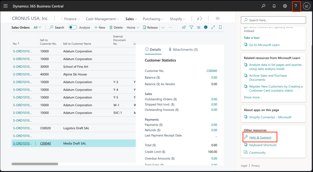 Microsoft Dynamics help and support