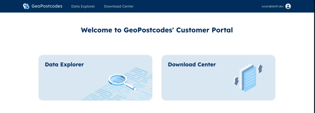 GeoPostcodes dashboard