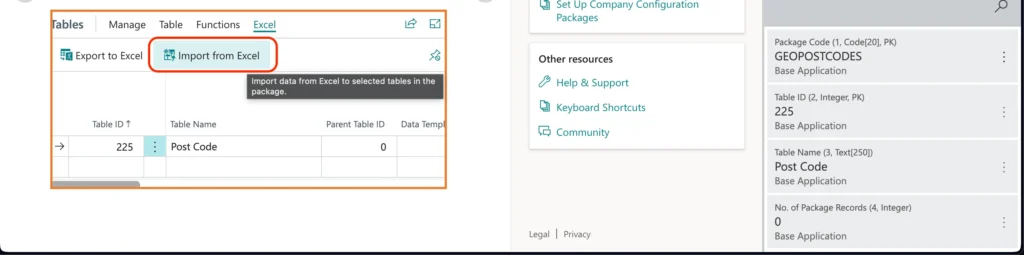 MS Dynamics import from Excel