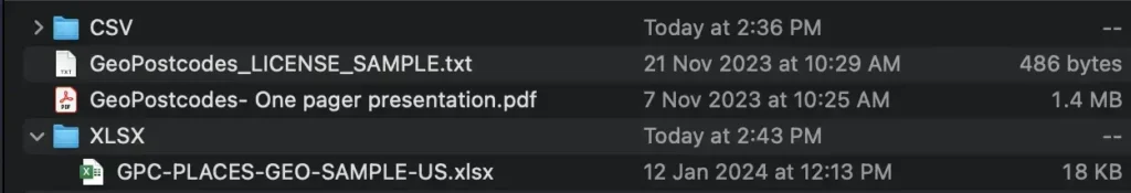 Folder structure