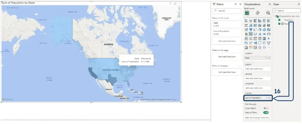 power bi drop population to the tooltip