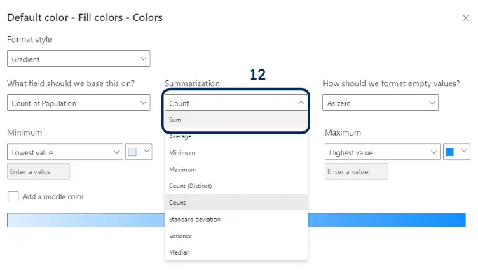 power bi sum as summarization