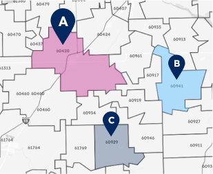 GeoPostcodes - Zip code map